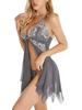 Women Dresses Sexy Lingerie Latex Daring Dress Sexy Underwear PU Leather Erotic Lingerie Dress Porno Bodysuit Women Club Wear