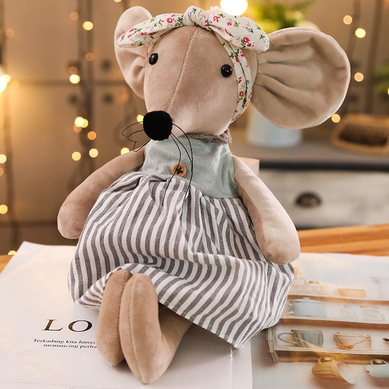 42 cm Peluche Carini di Topo Bambole Topo Animali Vestite Adorabilmente Peluche Morbido Regali di Compleanno per Bambini 1 Pezzo Regalo di Natale