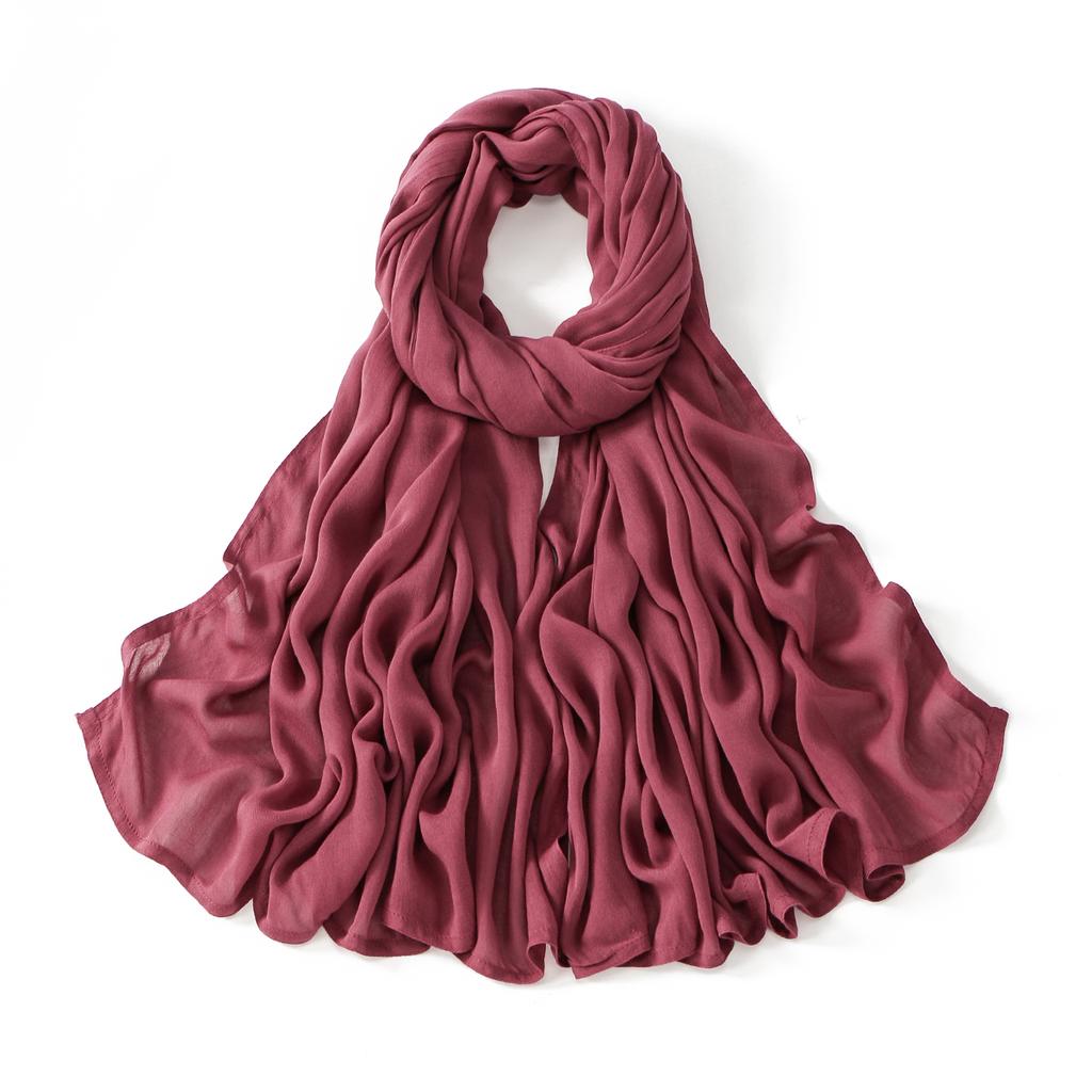 Muslim Modal Hijab Rayon Cotton Shawls For Women Plain Scarf Big Size Headscarf Islamic Turban Headband 190*85cm