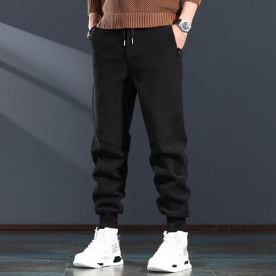Jie Leinor Men's Corduroy Chenille Jogger Sweatpants