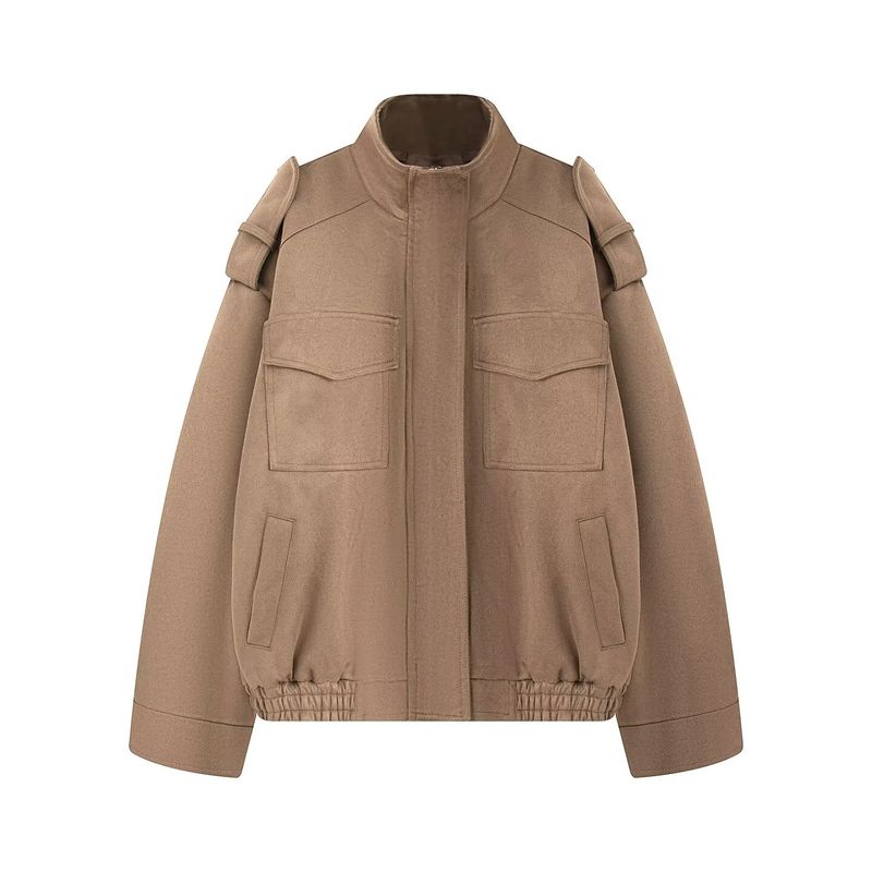 Za Autumn and Winter New Arrivals Women's Clothing Zr European and American Style Fashionable Pocket-Decorated Suede Texture Leather Jacket 4341770