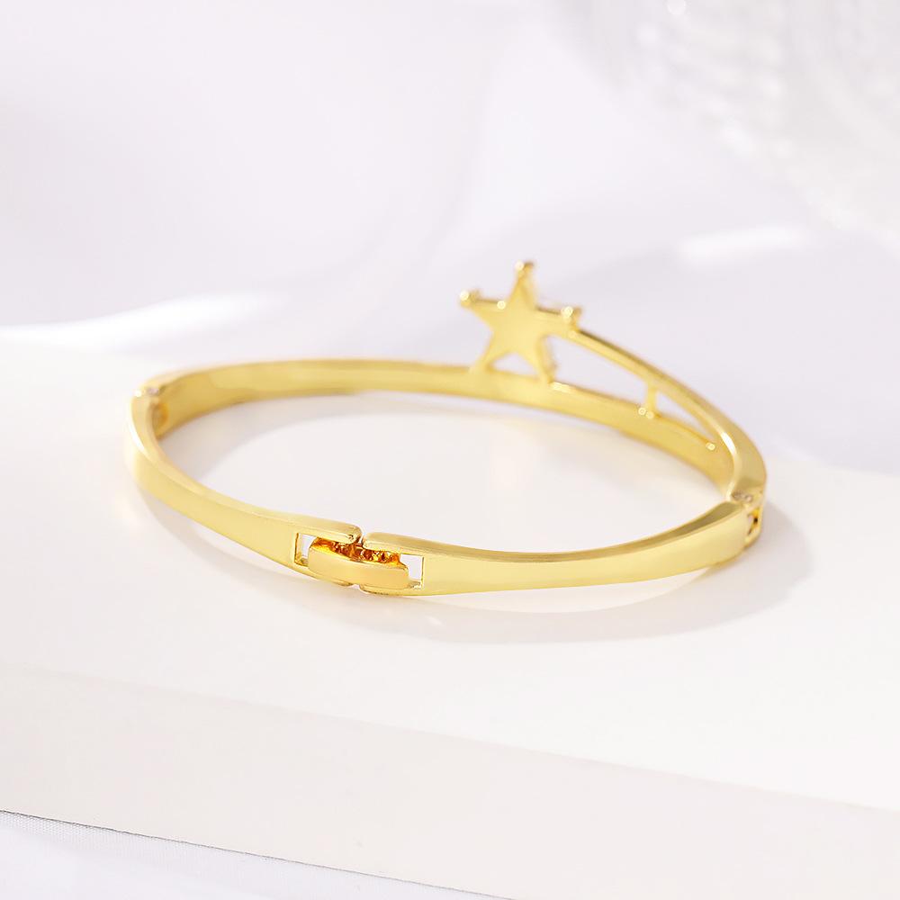Fashion New Creative Trend Five-pointed Star Bracelet Women's Temperament Diamond-encrusted Light Luxury Bracelet Student Bracelet