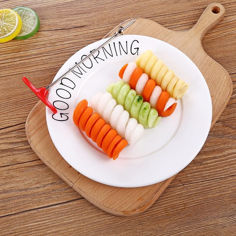 Stainless Steel Coil Cucumber Rotary Knife Fruit and Vegetable Twist Knife Spiral