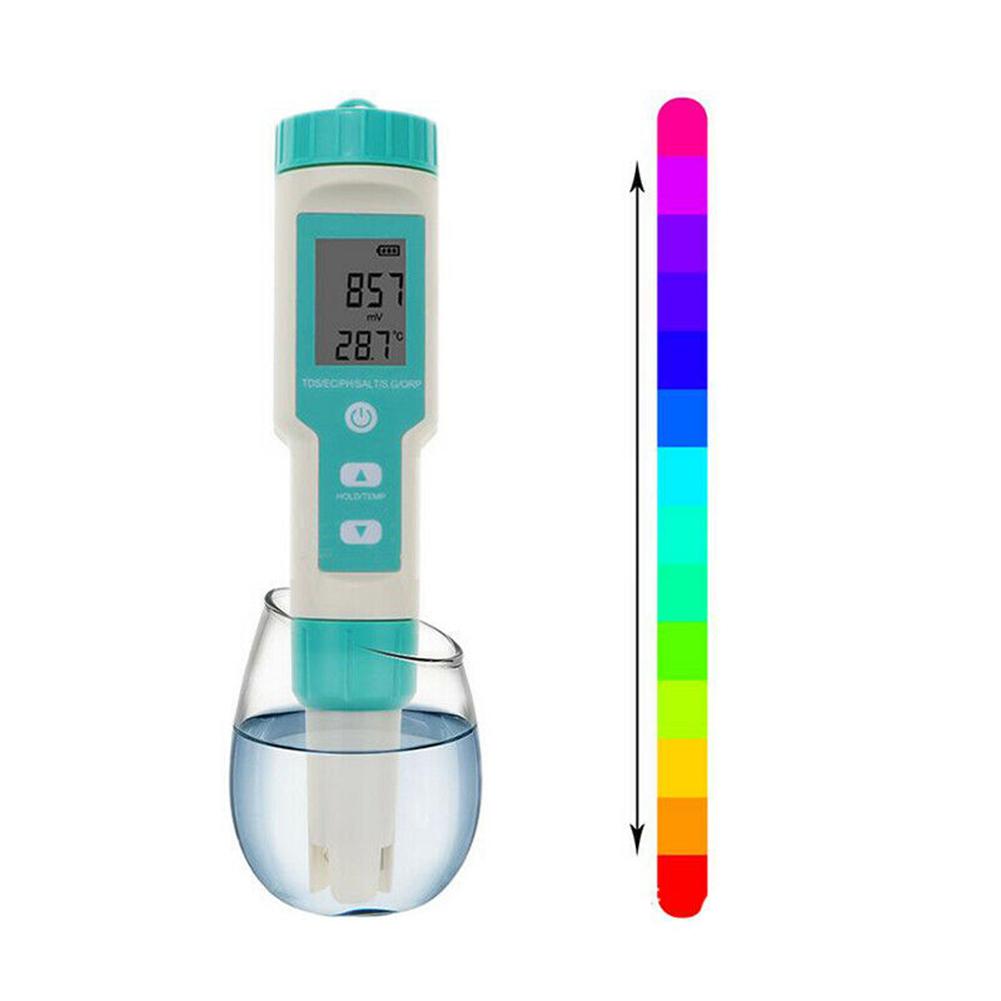 [HelloJimmy] 7 In 1 High-precision Digital Detection Digital Water Quality Tester Pen PH TDS TEMP EC Salinity SG ORP Meter Discloser