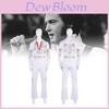 Rock Star Elvis Cosplay Costume For Unisex Adults And Kids In Classic White Design