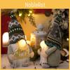 Kreative Weihnachtsdeko Leuchtende Rudolph Zwerg Figur mit grüner Nase für festliche Stimmung