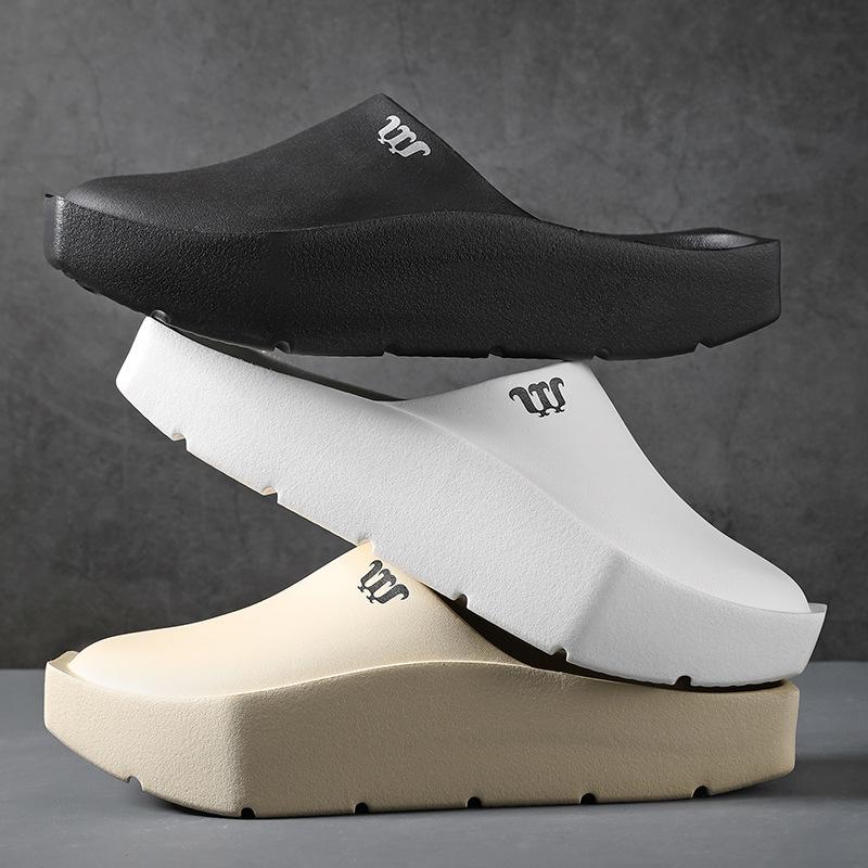 Summer new Korean version of casual simple outer wear bag head sandals large size fashionable and comfortable trend men's slippers