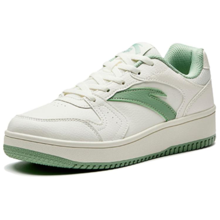 Anta Zero Feel Year One Versatile Casual Non-Slip Lightweight Low-Top Skate Shoes Women sneaker White Green 122518022R-1
