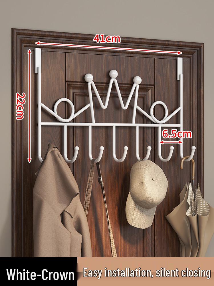 Door-Mounted Hook & Storage Rack for Clothes, Coats, and More