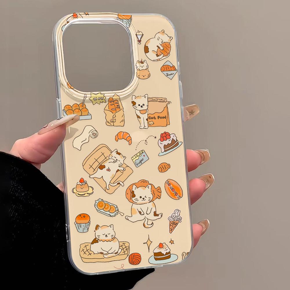 Painted Phone Case for iPhone 12 13 15 16 iPhone 16 12 13 14 15 Pro  14 15 16 Pro Max Coverage Shockproof Anti-Fingerprint Fresh Style Protective Case