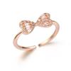 CRANNE Heart Ribbon Cubic Point Ring C24RB095