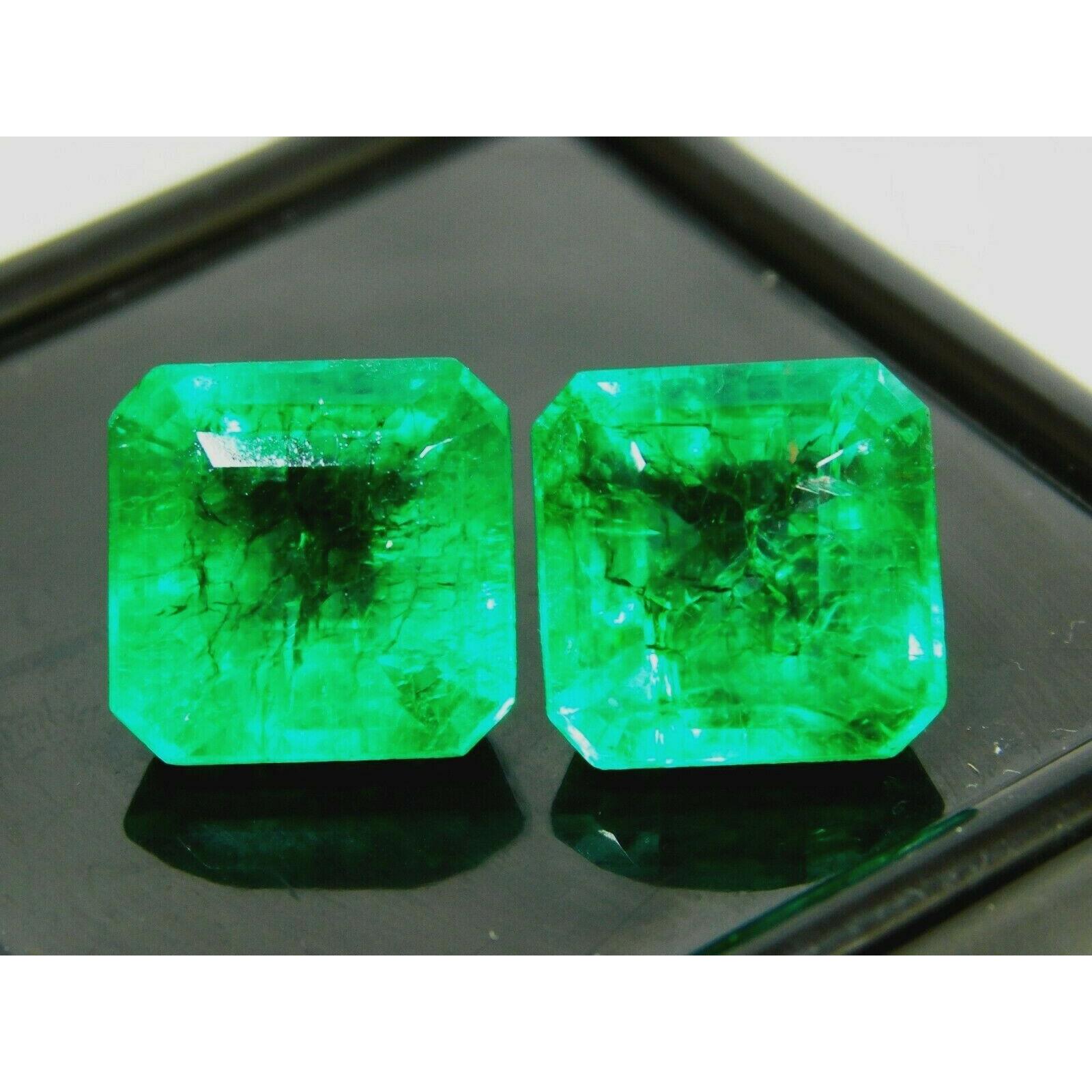 

Natural Emerald Cut CERTIFIED 16 Ct Untreated Colombian Green Loose Gemstone MQ-18 002 11.59 mm approx зелений