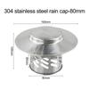 80/110/160/200mm Stainles Steel Chimney Cap Round Ducting Ventilation Exhaust Cover Roof Pipe Exhaust Hood Vent Cap