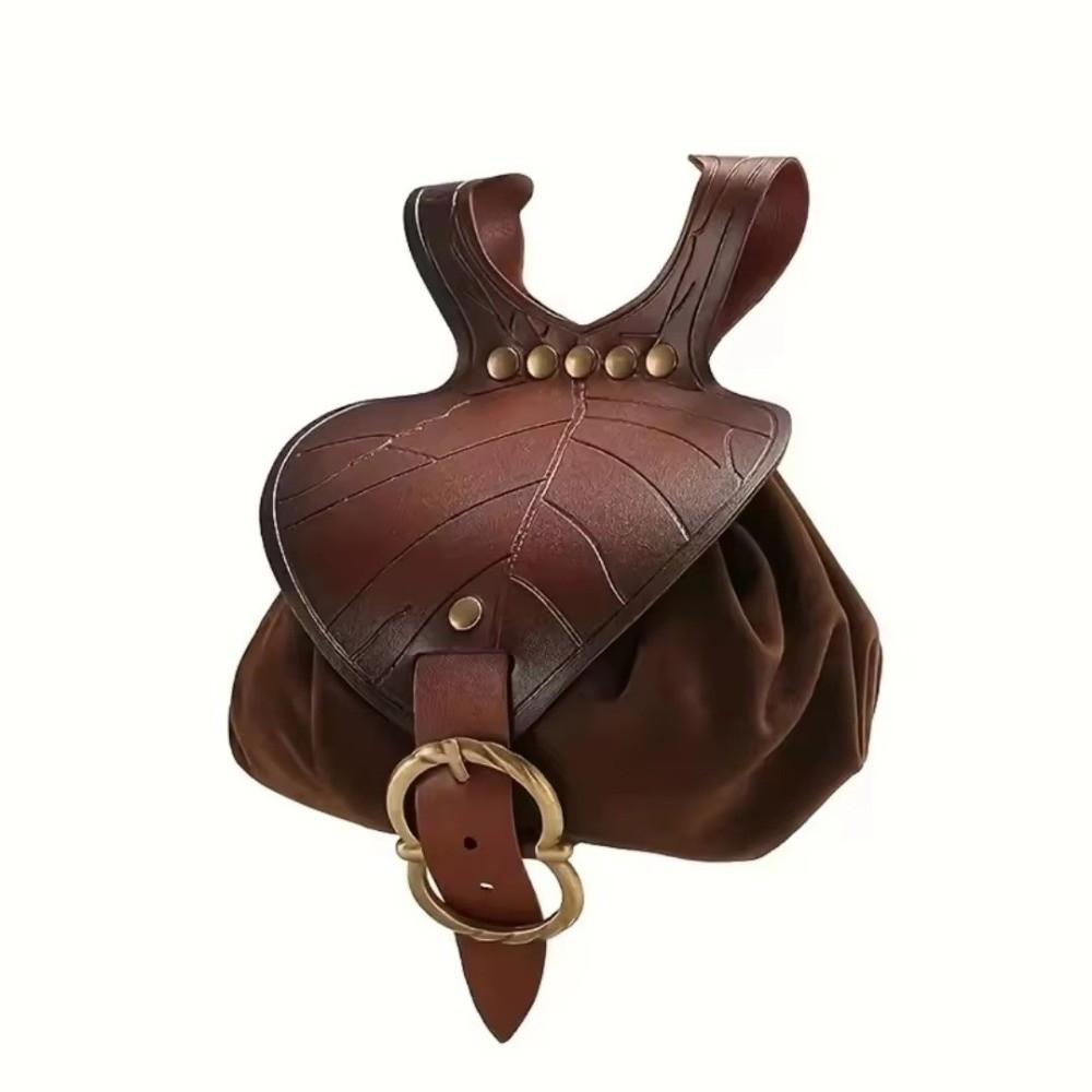 Mittelalterliche Gürteltasche aus Kunstleder Wikinger Hüfttasche Set Kostüm Cosplay Zubehör