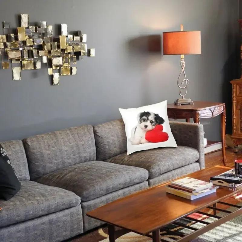 Funny Puppy Cavalier King Charles Spaniel Dog Square Pillowcover Home Decor Animal Cushion Cover Throw Pillow for Living Room