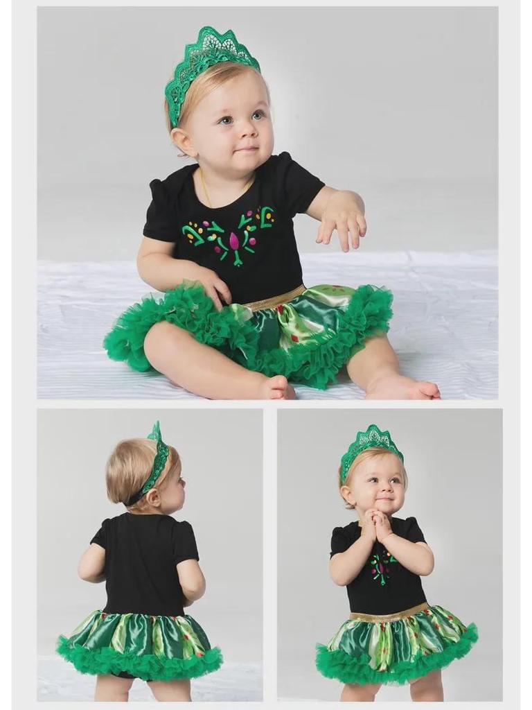 New Summer '02 Baby Frozen Two-Piece Dress: Short-Sleeved Top with Wings and Skirt