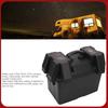 Trolling Motor Smart Battery Box Rainproof 2 USB Port ABS Marine Battery Power Center Resistant for RV Van SUV ATV Camping Truck