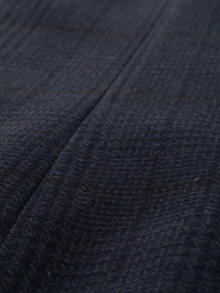 Пальто из шерсти Tom Tailor синий полиэстер в клетку