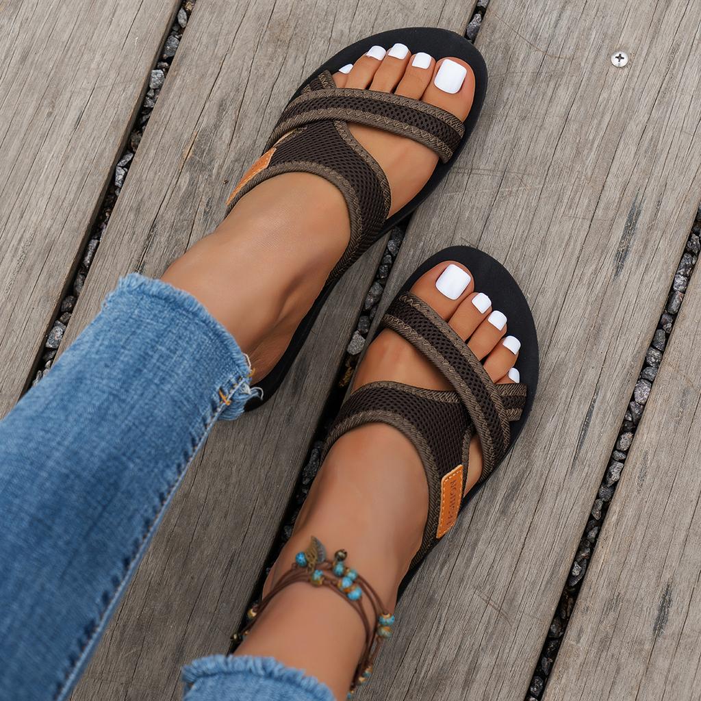 Women's Sandals Mesh Breathable Comfortable and Skin-Friendly Suitable for Both Indoor and Outdoor Wear Flat Sandals