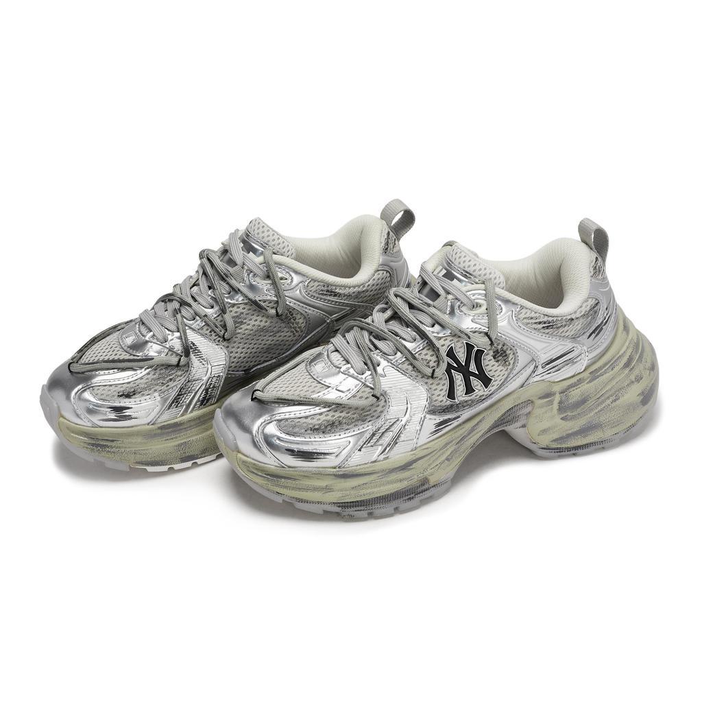 MLB New York Yankees Casual Shoes Women's Low top Beige/Gray/Silver 3ASHW045N-50SIS(Team80BOX)