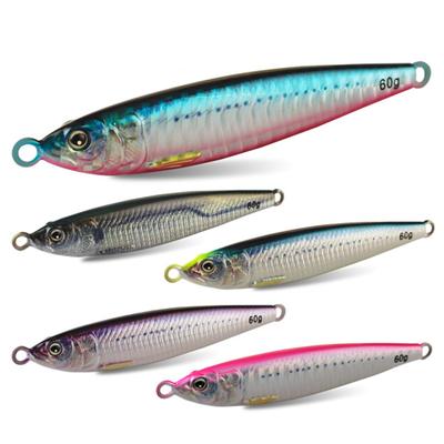 9CM 60G 3D Bionic Glow Vertikale Jig Salzwasser Angeln Locken Meer Angeln Jigging Löffel Köder für Thunfisch lachs Segelfisch