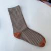 Retro Striped Women Socks Medium Tube Socks Spring and Autumn Cotton Women Long Socks Japanese Fashion College Style Women Sox