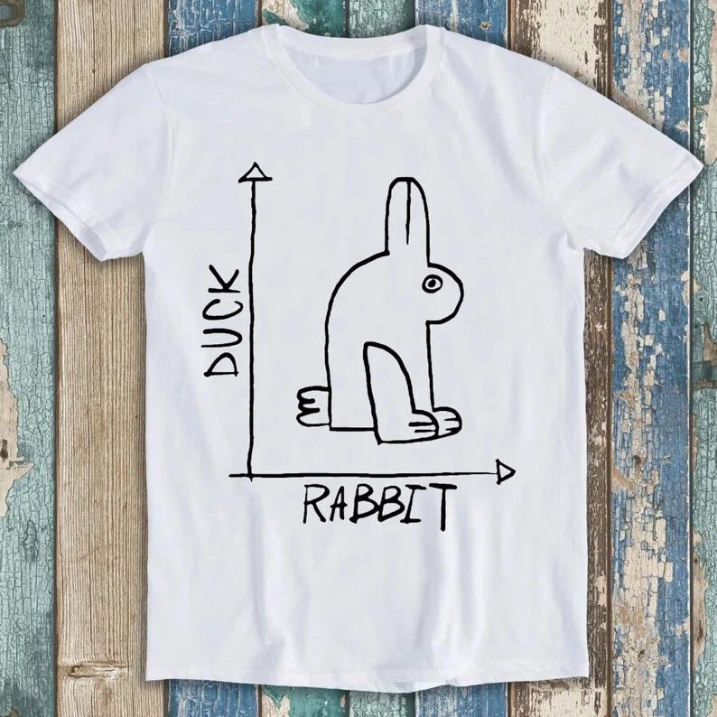 Duck Rabbit Funny Trending Chart Best Seller Funny Meme Gift Tee T Shirt M1676 XL