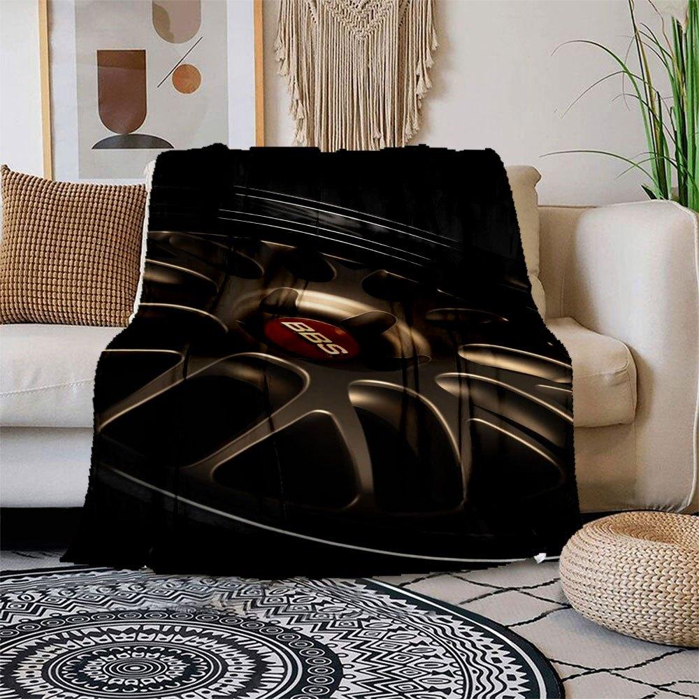 BBS Wheel Rim Car Accessories Parts StylingBlanket Flannel Throw Blanket for Sofa, Bed, Travel, Camping, Office, Couch, Chair, And Bed Gift