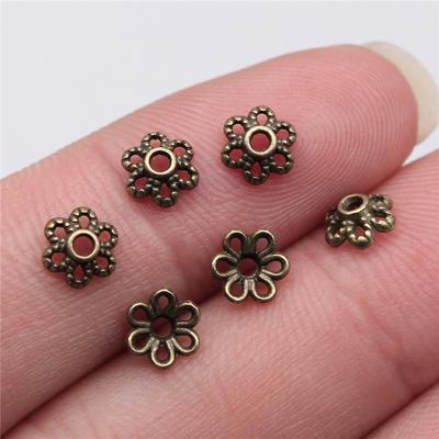 100pcs Multi-Colored Bead Hat Flower Holders, 5x5mm Jewelry Accessories, Handmade Materials For DIY Bracelets And Necklaces