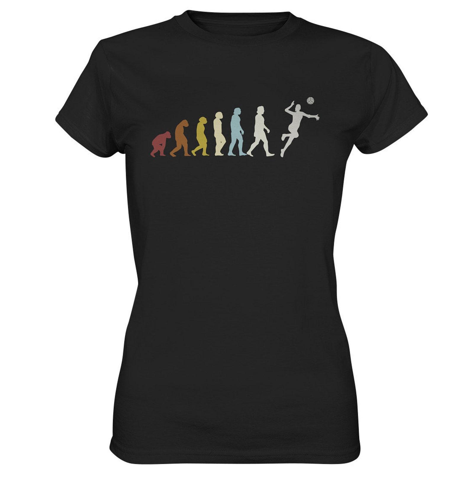 Retro Volleyball Evolution T-Shirt Volleyball Player Gifts - Premium Shirt S