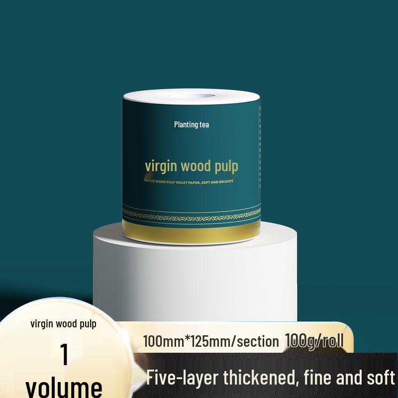 Zhi Fen Large Core Toilet Paper Rolls - Wood Pulp, Economical Pack for Dorms and Homes
