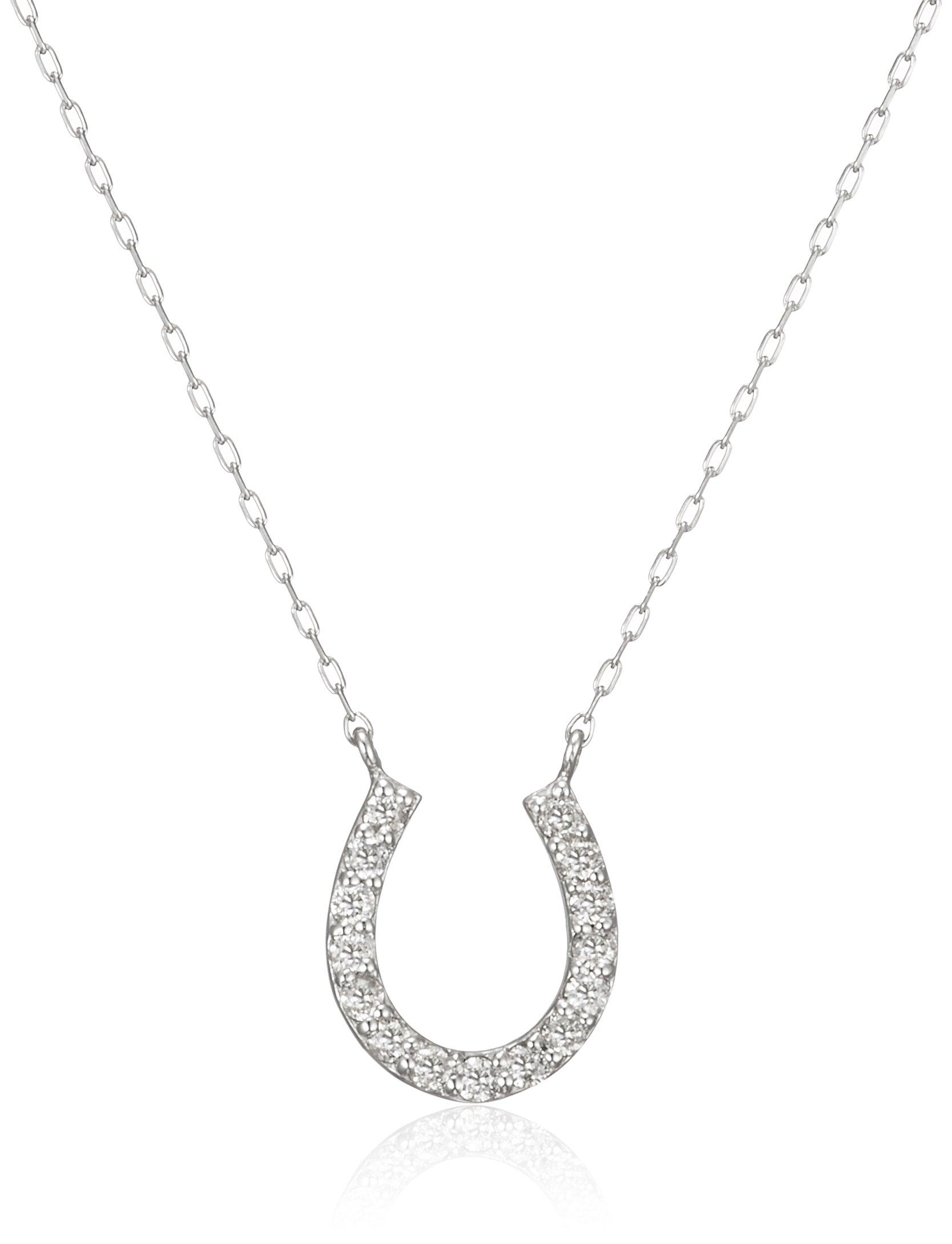 

D Collection Бриллиантовое платиновое колье-подкова для женщин DN10060A 0,1 карата