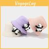 Childrens Cotton Sun Hat With Plush Panda Decoration For Summer Outdoor Play
