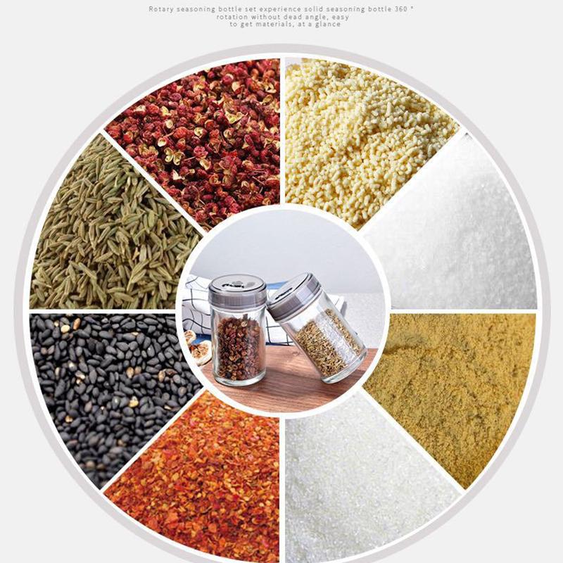 Neue Spot Rotierende Regal Gewürz Flasche Küche Sechs Glas Gewürz Lagerung Flasche Kombination