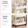 Convenient Snack Storage Rack Home Organize Removable Mobile Trolley Storage Rack Large Capacity Plastic Kitchen Storage Rack