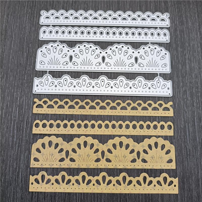 4pcs Lace Border Metal Cutting Dies Stencils for DIY Scrapbooking Decorative Embossing Handcraft Die Cutting Template