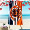 Chicago Bears Print Beach Towel, Large Soft Quick Dry Towel for Beach Camping Swimming