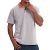 Summer Contrasting Color Short-sleeved POLO Shirt Zipper Pocket Casual Men's Sports Versatile Polo Shirt