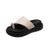 Korean Thick-soled Set of Toe Slippers for Women To Wear In the Summer of 2025, New Fashion Sanya Holiday Beach Sandals