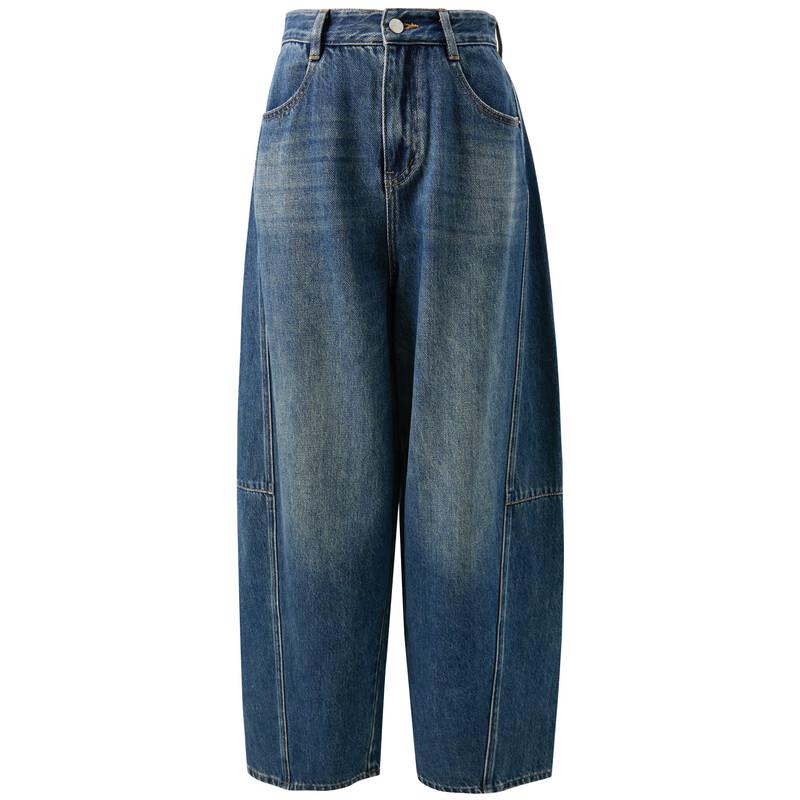 Sancai 2026 Spring Retro Wide-Leg Jeans