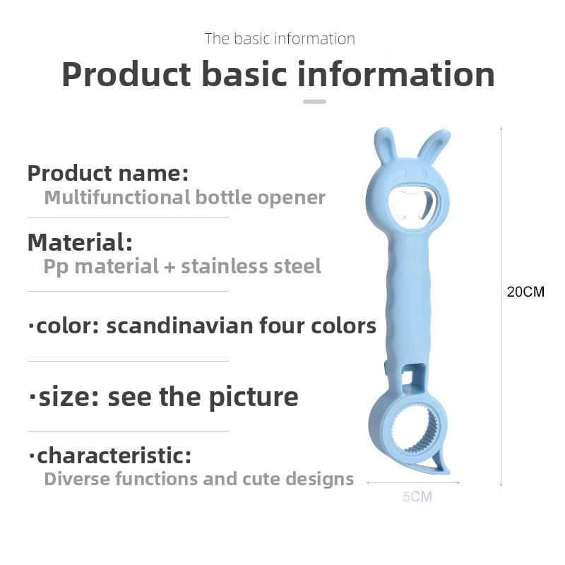 Creative Multi-Purpose Four-in-One Rabbit Bottle Opener