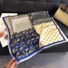 Polka dot cashew print scarf imitation silk retro high-end sunscreen shawl neck square scarf scarf silk scarf headscarf