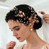 Sparkling Flower Hair Comb Rhinestone Headpiece Elegant Bridal Headband  Girls