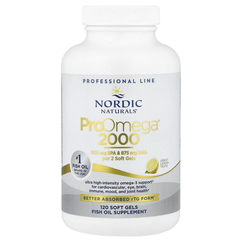 Proomega® 2000, Lemon, 120 Softgels (1,075 Mg per Softgel)