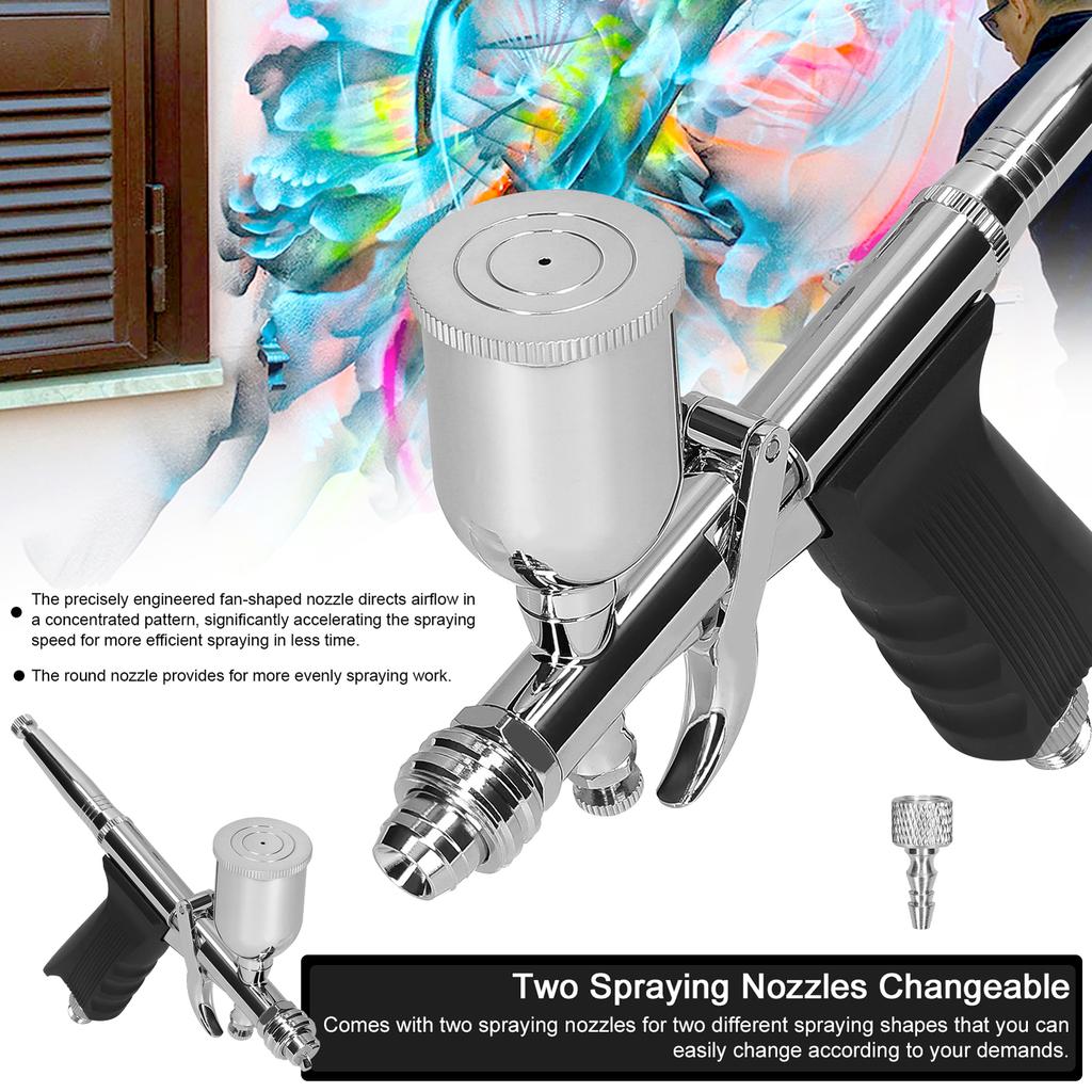 T217BA Airbrush Kit Handheld Air Brush with 15CC Paint Cups for Car Model DIY Painting Makeup Nail