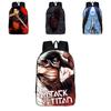 Stylowy Plecak na Zamek z Motywem Anime Attack On Titan o Dużej Pojemności dla Uczniów i Fanów
