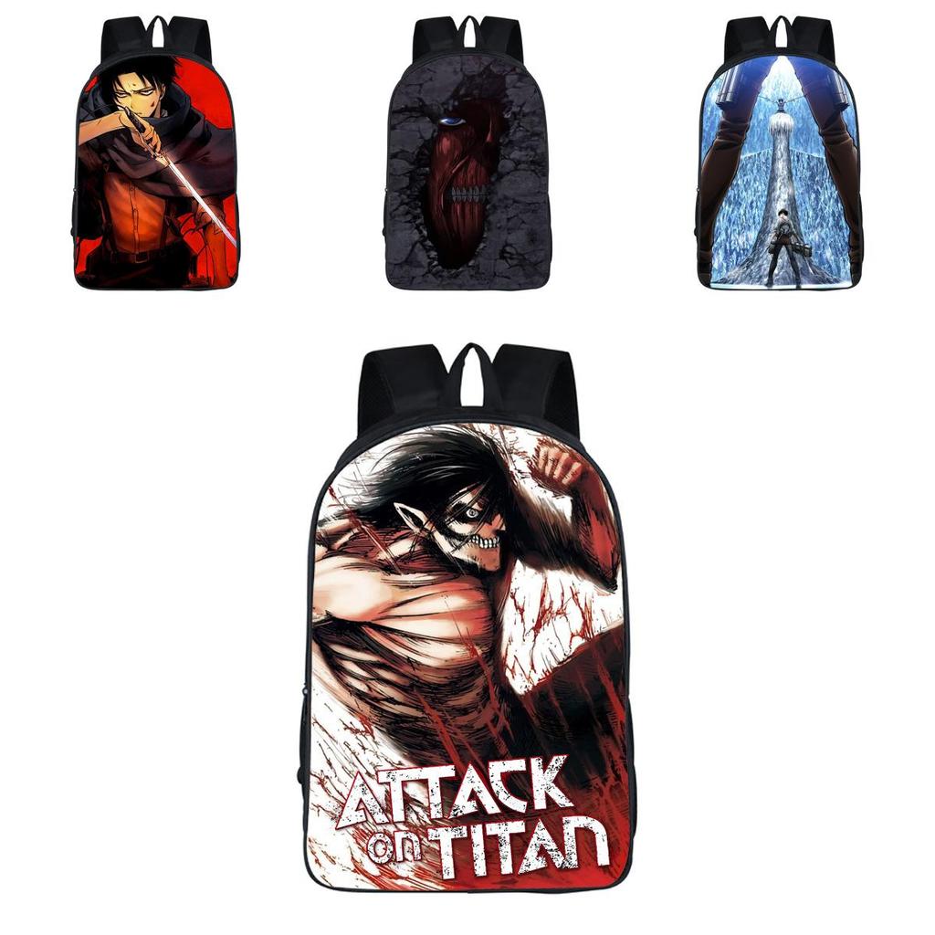 Stylowy Plecak na Zamek z Motywem Anime Attack On Titan o Dużej Pojemności dla Uczniów i Fanów