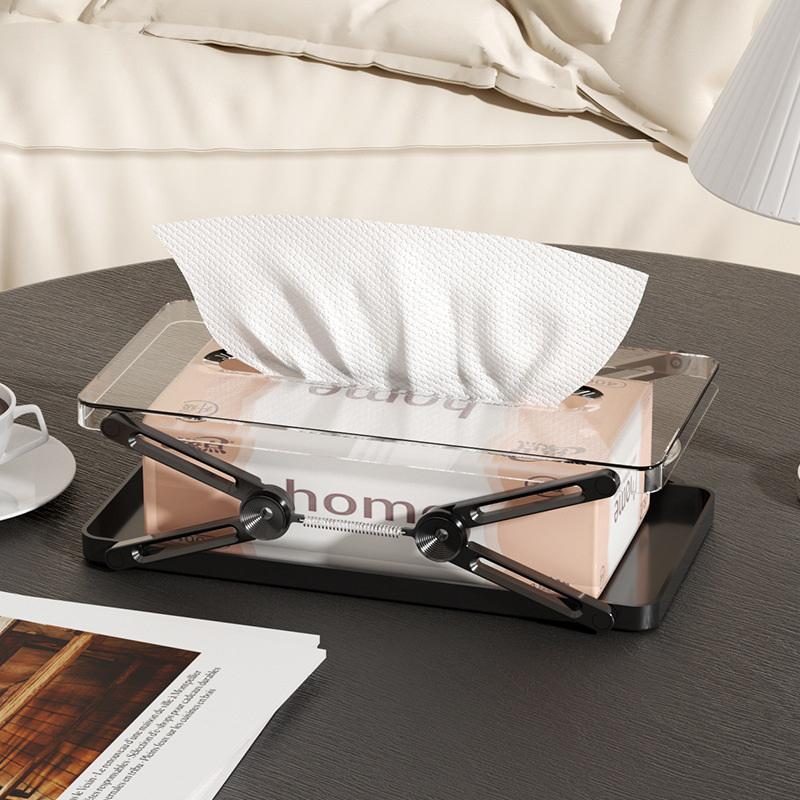 Light Luxury Liftable Paper Storage Box Creative Spring Paper Box Living Room Bedroom Restaurant Household Tissue Box