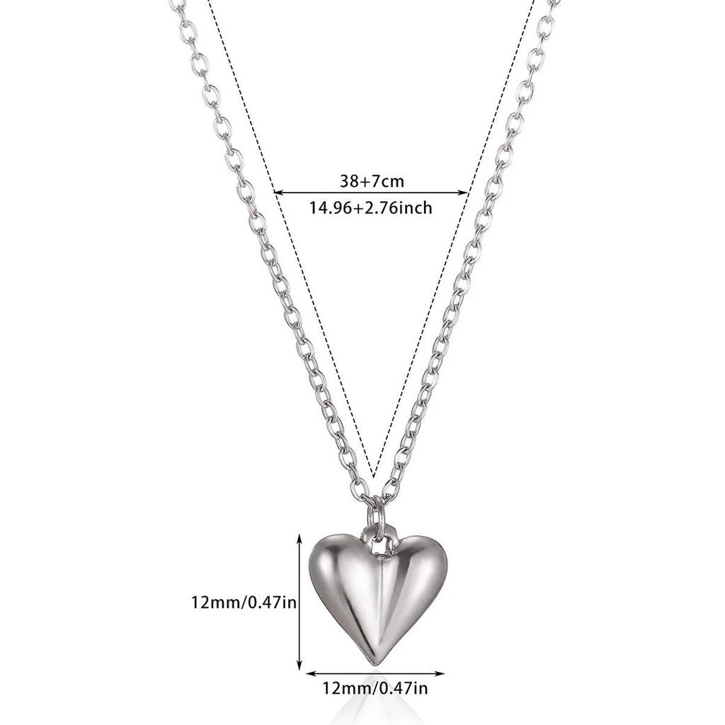 18K Gold Plated Peach Heart Choker Necklace - Heart-shaped Pendant Women's Jewelry In Japanese and Korean Fashion Style