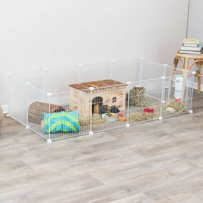 444027 TRIXIE Innengehege für Nagetiere 140x35x70 cm Weiß